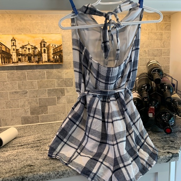Aerie Plaid Halter Romper size small - Picture 7 of 8